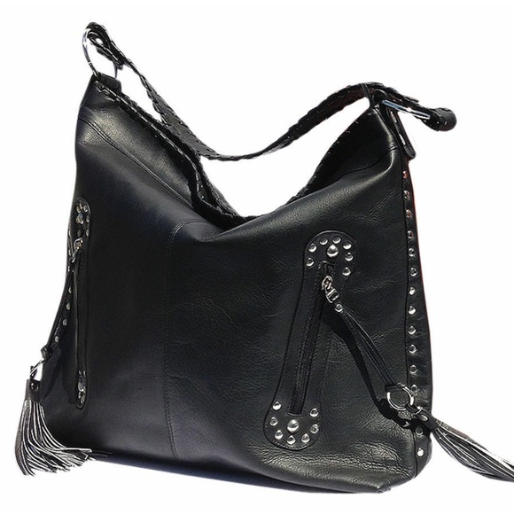 Handbags - Stagecoach - Large Leather Hobo Bag - Black